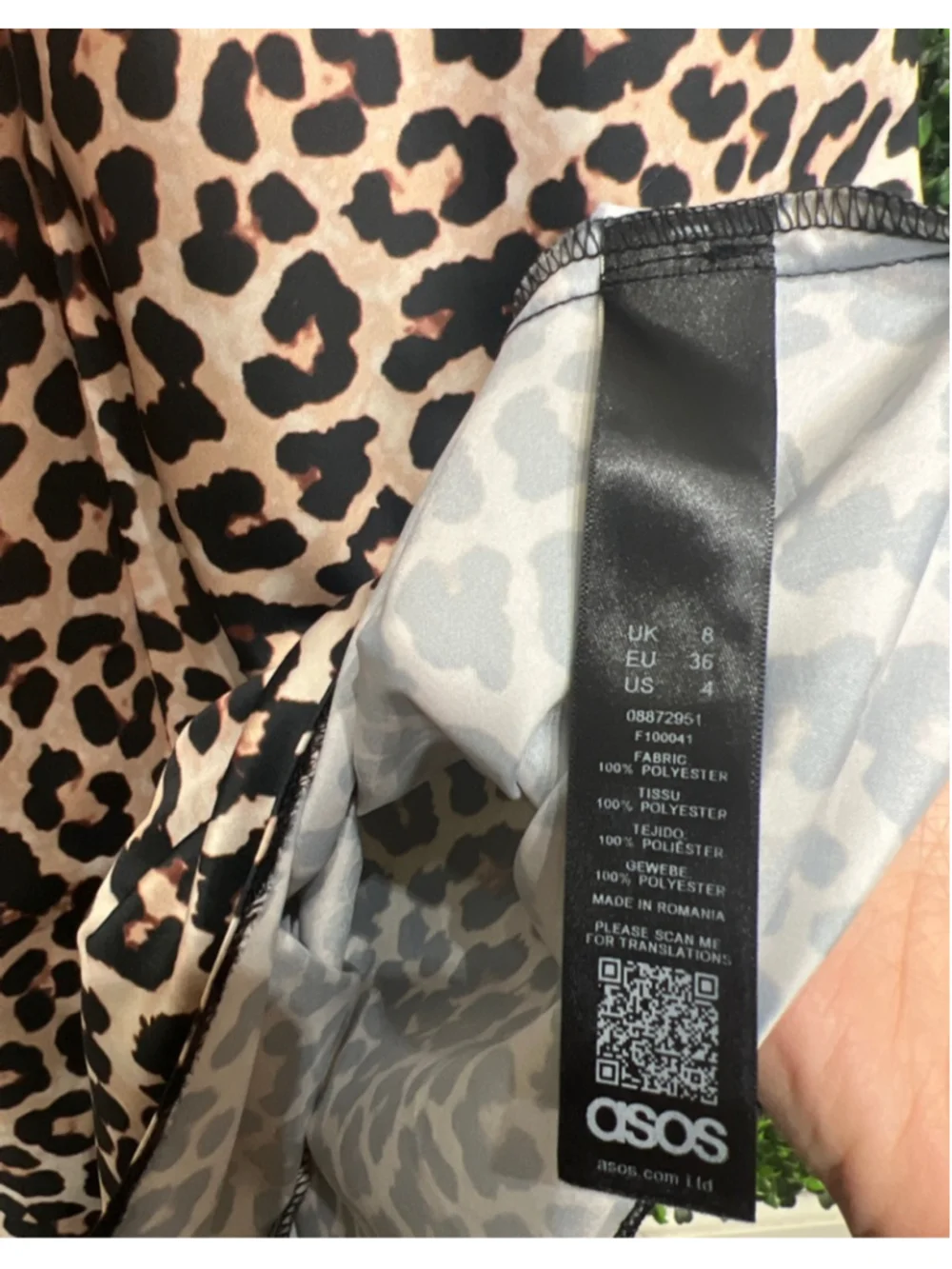Women's ASOS Leopard Print Maxi Summer Dress Size 4 Brown and Black